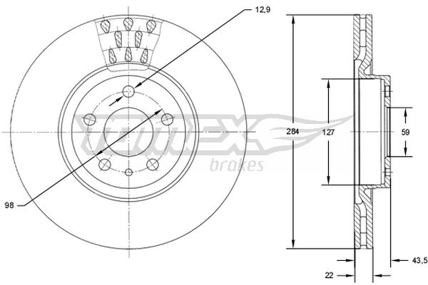 TOMEX Brakes TX 71-39...